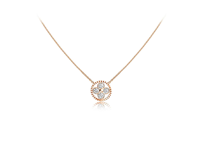 Rose Gold Plated CZ Studded Pendant